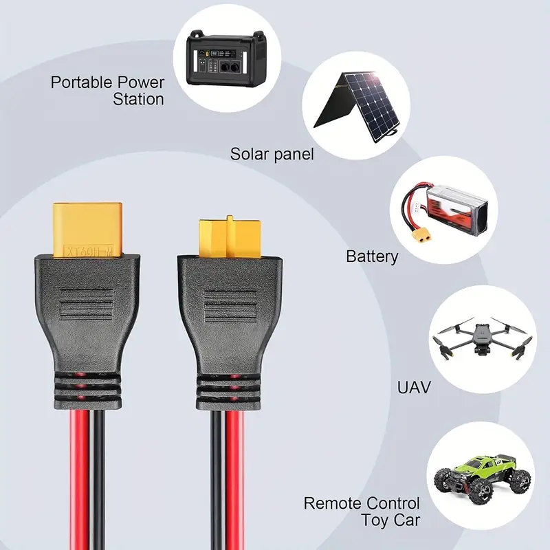 60cm 12AWG XT60 1 Female to 2  - Solar Combiner Box 评论和价格