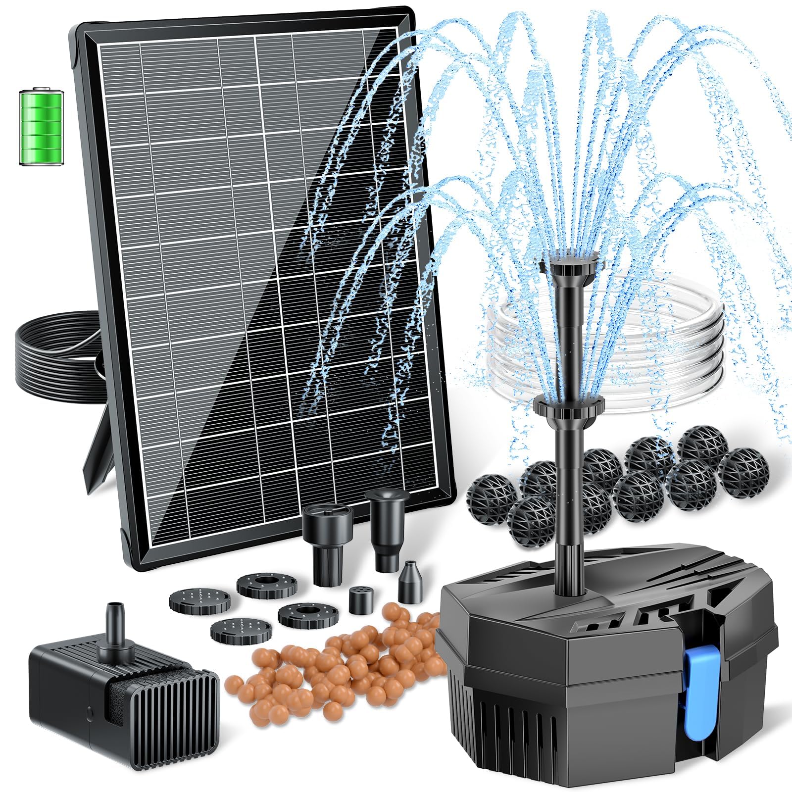 8W Solar Fountain Pump With 30 - Renewable Energy Systems 评论和价格