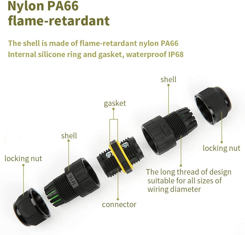 M16 2PIN 3PIN IP68 Waterproof  - Cable Gland Waterproof 评论和价格